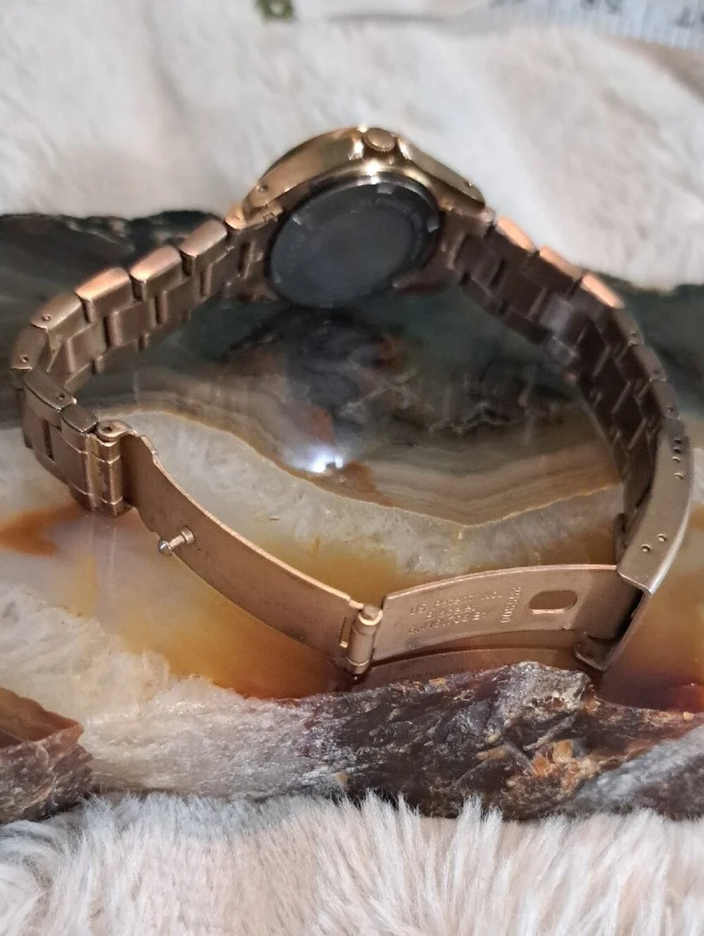 Fossil Women's Riley Mini Rose Gold Bracelet Watch with Crystal Accents ES2889